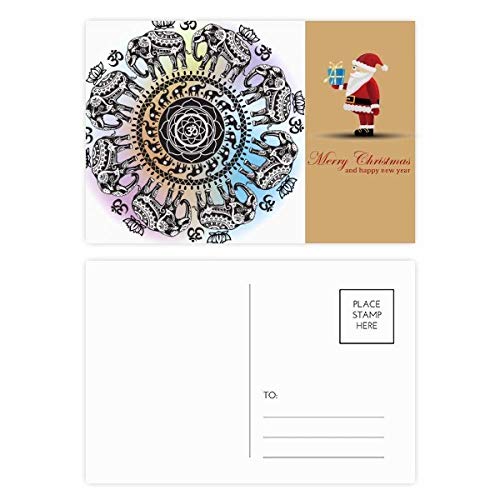 Cartes postales éléphant Père Noël : lot de 20 pour envoyer vos vœux sans manquer de place