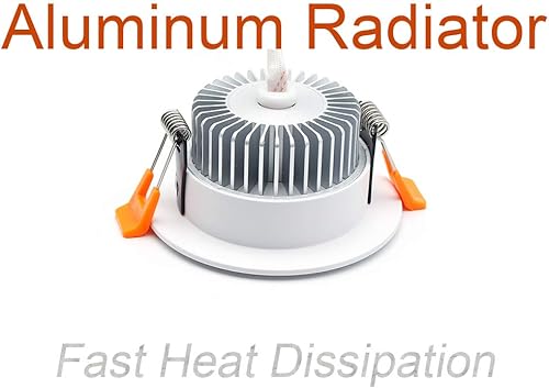 Miniatura 4 de Iluminación empotrable LED regulable de 3 pulgadas, luz descendente de retrofit de 7 W, luz blanca diurna de 6000 K, CRI 80 con controlador LED,