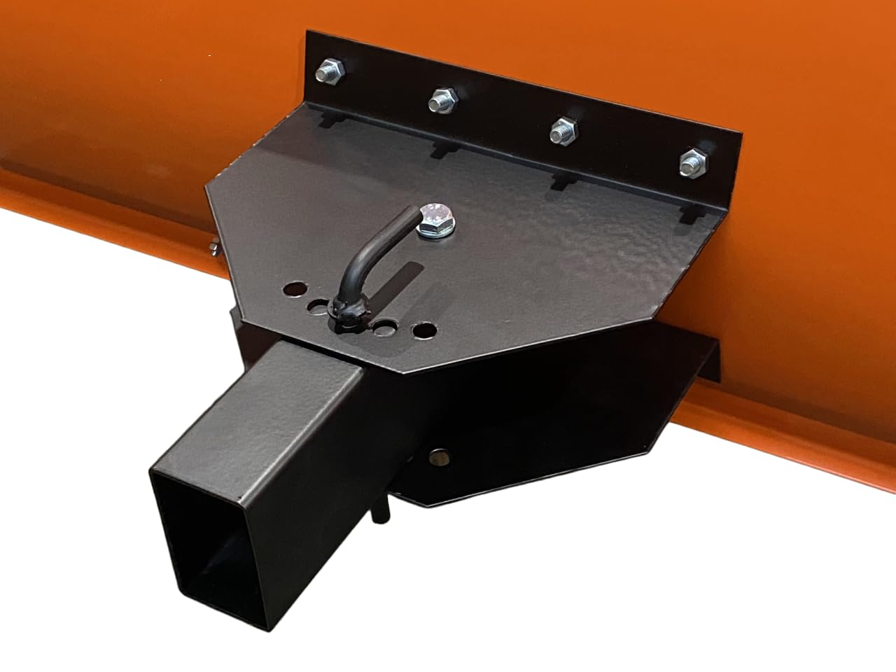 SRM Design Schneeschieber Schneeschild Schneepflug Räumschild Universal für Einachser und Rasentraktor Orange Breite 125 cm x Höhe 40 cm 5-stufig schwenkbar verstellbar