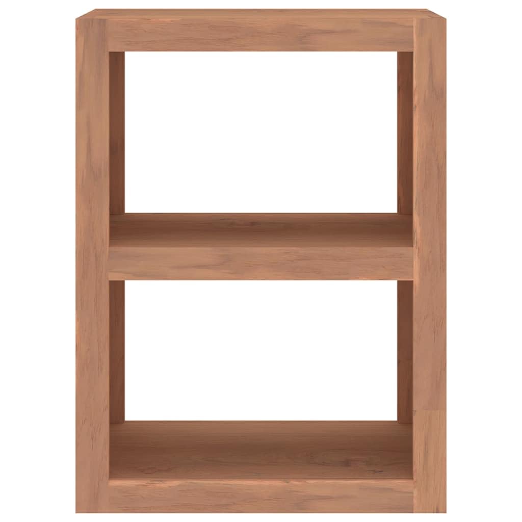 Stolik Boczny z Litego Drewna Tekowego 45x30x60 cm z 2 Półkami