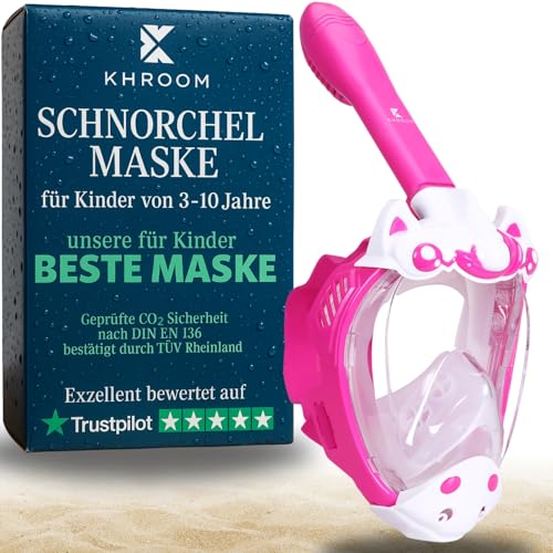 Khroom Schnorchelmaske Kinder ab 3 Jahre | TÜV geprüft & CO2...