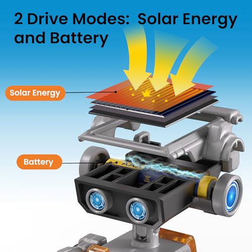 sillbird solar robot building kit stem gift for boys aged 8-13 15-in-1 diy science educational robotic toy for kids teens birthday powered by the sun or battery with 212 pieces