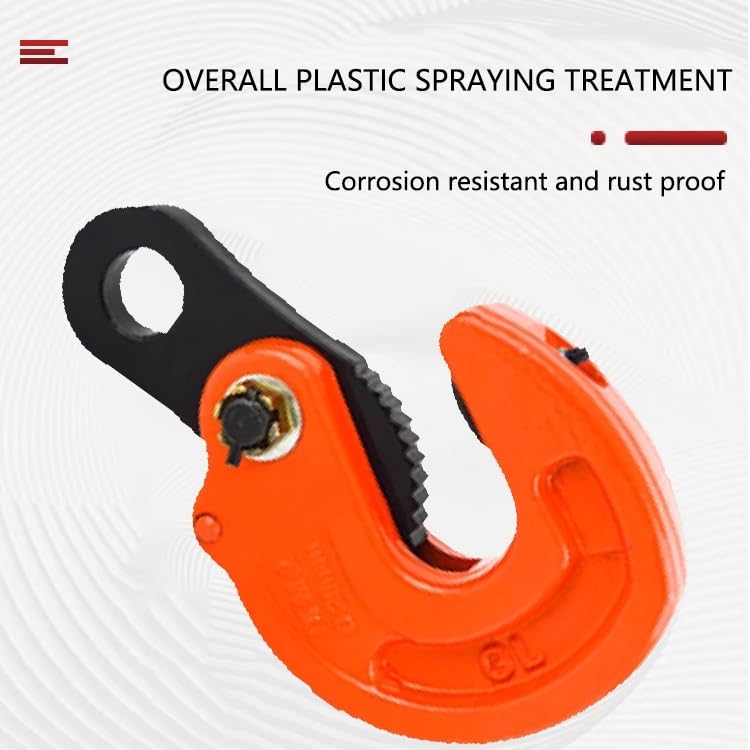 Pinza di sollevamento per piastre verticali per carichi pesanti, capacità di 1-5 tonnellate, pinza per piastre in acciaio stile carrello anti-crepe per il sollevamento e il trasporto(1t)