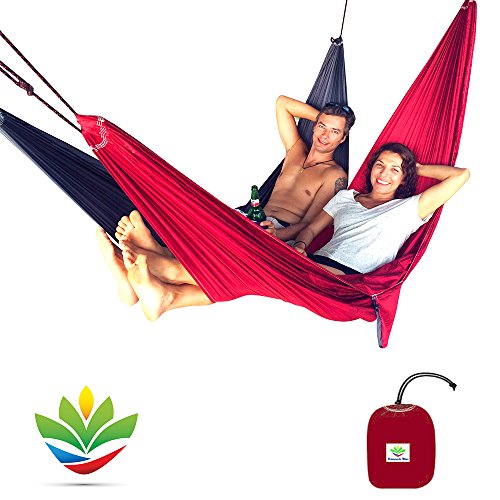 Hammock Bliss Tandem - One Hammock With Two Separate Spaces Allows Two People To Hang Together In Bliss - Great For Couples Or Create Double Layer Hammock #TOP16