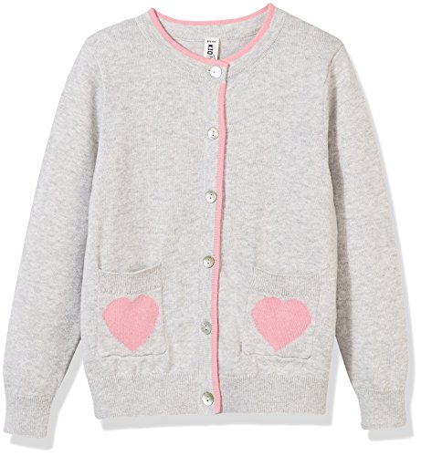 Kid Nation Girls' Lovely Long Sleeve Pocket Cardigan Sweater L Grey #TOP12