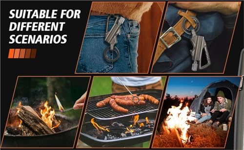 Encendedor recargable impermeable con llavero negro miniatura 6
