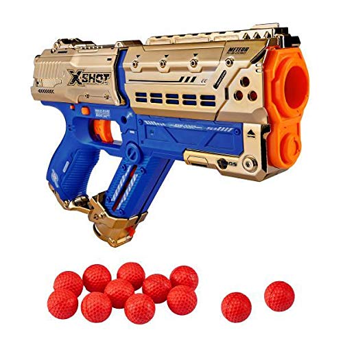 Image of X-Shot Golden Chaos Meteor 2-Pack Dart Blaster Set | Dual Foam Dart Guns with Darts Included | Compact High-Speed Blasters for Target Play & Action Games | Outdoor Toy for Kids 12 Years+