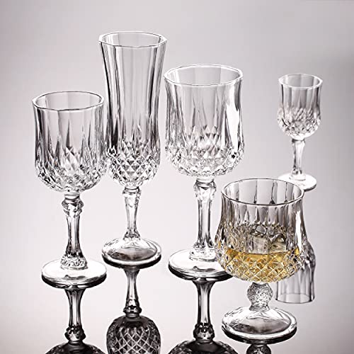 Image of 220 MLClassic Red Wine Glasses Set | Crystal Shine Wine Glass, Designed Crystal Wine Glass, Wine Short Glass (220ml) (Set of 06)