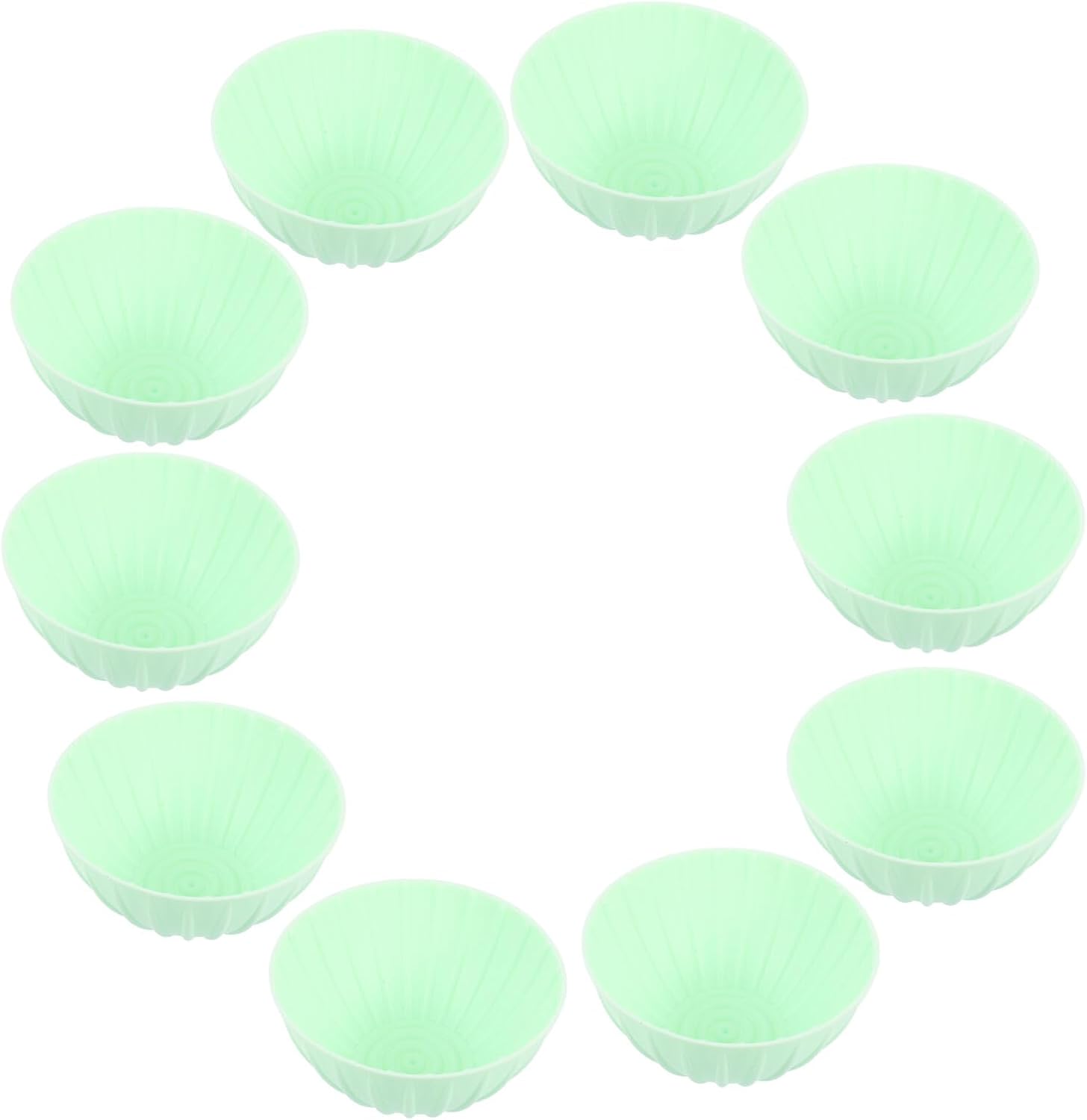 10pcs Silicone Bread Proofing Baskets round Sourdough Dough Fermentation Bowls Green Non-stick Baking Supplies for Homemade Bread Making