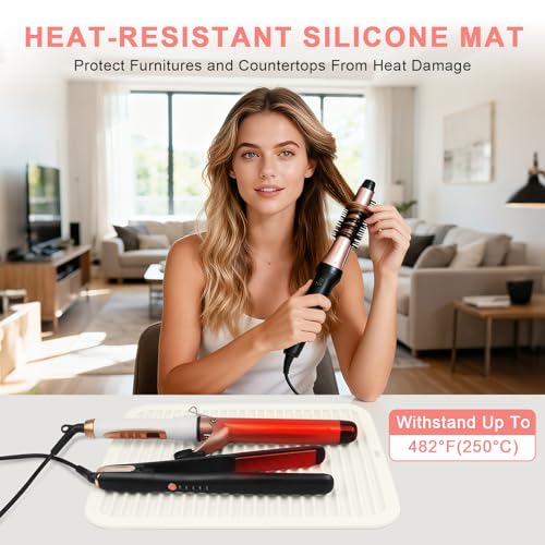 Tapete de silicona resistente al calor oversize para herramientas de cabello miniatura 2