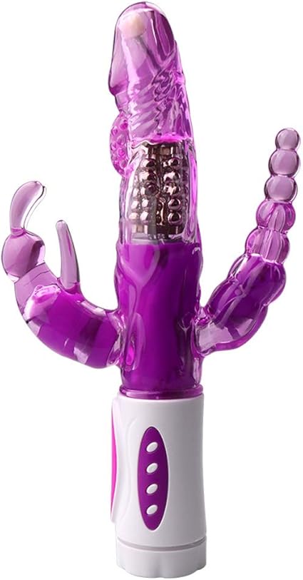 Dildos 3 en 1 G-Spot Rabbit Anal Beaded Adultos Rotar ...