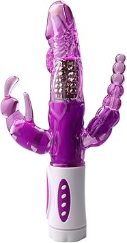 Dildos 3 en 1 G-Spot Rabbit Anal Beaded Adultos Rotar ...