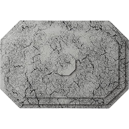 Image of Ekena Millwork CM25FEUWC - 25 1 /4 inchW x 17 1 /4 inchH x 1 3 /4 inchP Felix Ceiling Medallion - Ceiling Medallion, Ultra Pure White Crackle