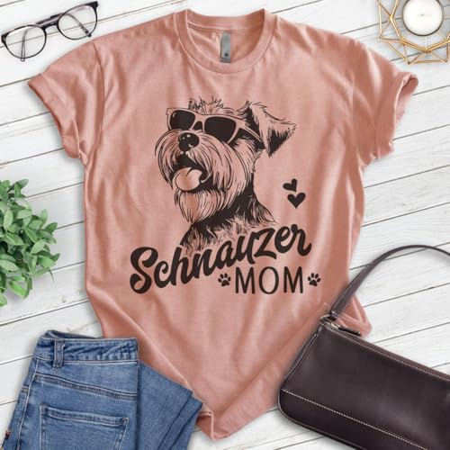 EVERTREE CLOTHING Schnauzer Mom, Unisex Women's Shirt, Mini Schnauzer, Schnauzer Owner, Funny Dog Mom Gift3