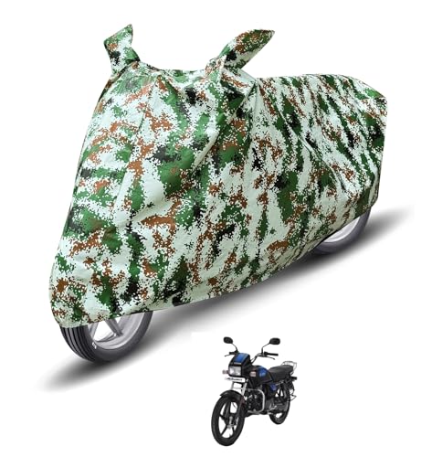 Image of Auto Hub Waterproof Bike Cover Compatible with Hero Splendor Plus Dustproof, UV Protection Two Wheeler Bike Splendor Plus Cover - Forest