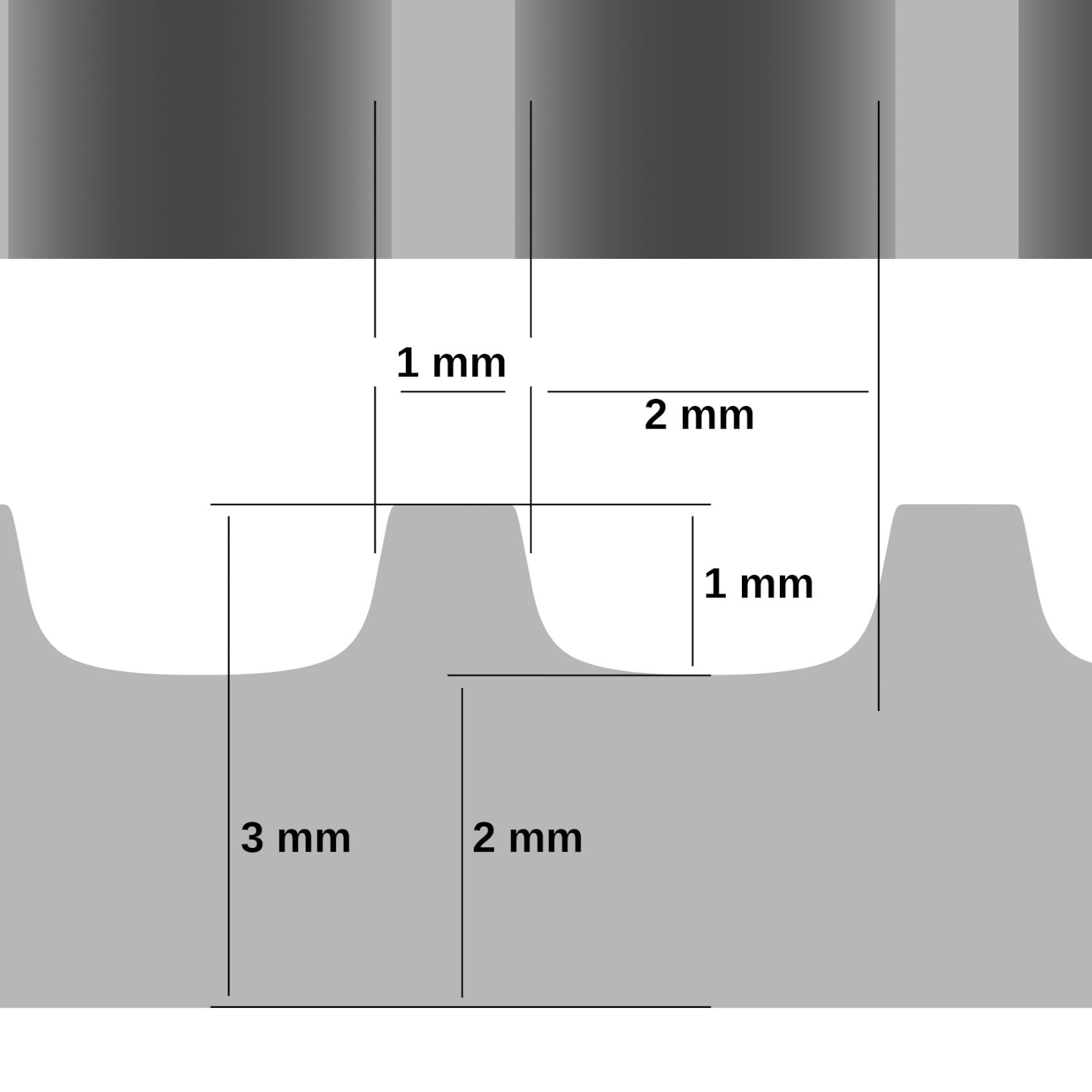 ANRO Gummimatte Meterware Gummiläufer 3mm Feinriefenmatte Rillenmatte Bodenbelag Werkstattboden als Antirutschmatte, Werkbank Auflage u. Bodenmatte 200 x 100cm Feinriefen