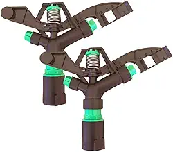 Kit 2 Aspersor De Impacto 1" POL irrigador canhão alcance até 30 metros de Pasto Horta Jardim