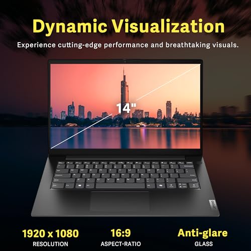 Image of Lenovo V14 G5 Hybrid Work 14 inch FHD Laptop, Intel Core 7-240H, 16GB RAM, 1.5TB Storage(512GB SSD+1TB Docking Station Set), Intel UHD Graphics, Wi-Fi 6, HD Webcam, Win 11 Pro, Black
