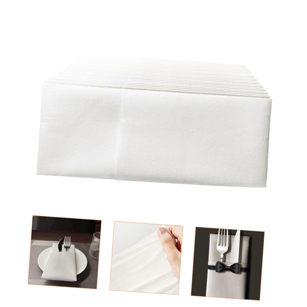Yardwe Servilletas Desechables sin Polvo 50 Piezas 40x40 Cm Tamaño Grande Papel Grueso para Cenas Fiestas Restaurante Eventos Hogar