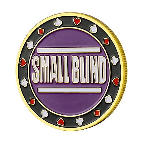Lulucircle Small Blind, Big Blind, Dealer Button, Poker Guard, Poker Gifts For Men, Poker Accessories, Coin Collectibles, Poker Chips Coin With Plastic Case (Position Marker), 3 Pcs #TOP5