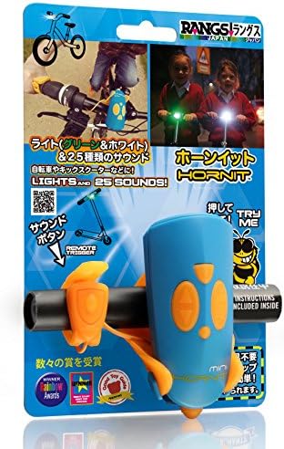 （21:30時点） ラングスジャパン(RANGS) ホーンイット ブルー ２色のヘッドライト 25種類のサウンド 自転車ライト ベル 音量調節可
