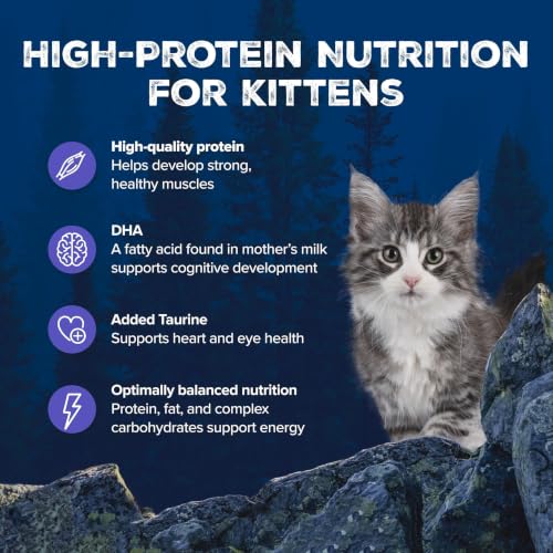 Image of Blue Buffalo Wilderness High Protein, Grain Free Wet Kitten Food, Chicken Pate, 3oz Cans, 4-Count Multipack
