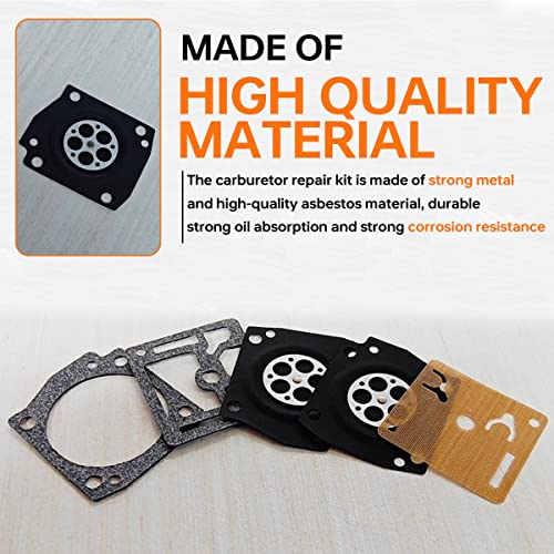 ZAMDOE Carburetor Repair kit Diaphragm Gasket Set for Husqvarna 340 346 346XP 353 350 351 357 359 C3EL17 C3EL18 for Zama RB-122 RB-153 RB-122 Chainsaw Parts Needle - Image 4