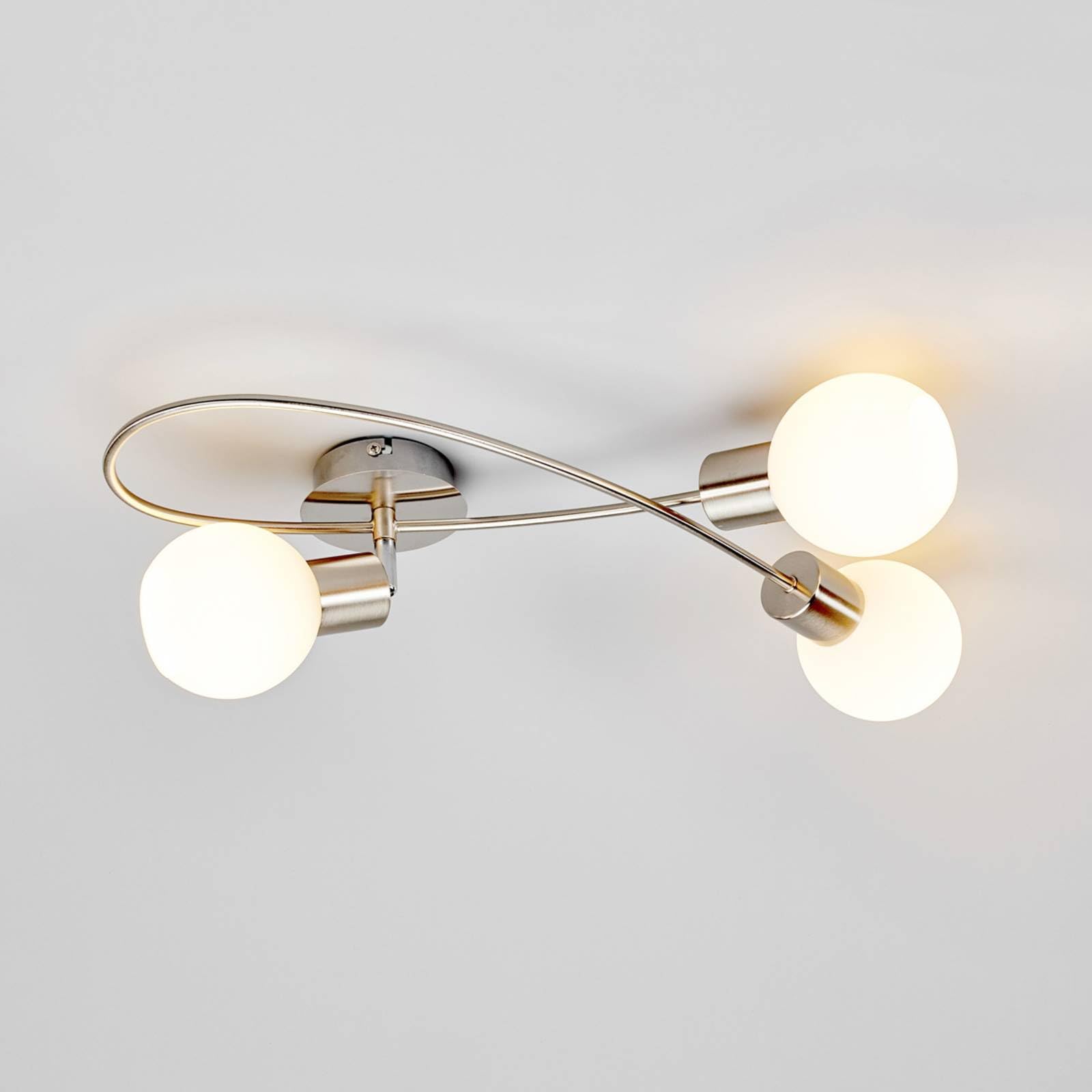 Lindby plafondlamp 'ELAINA' (modern) in Alu uit overige metaal o.a. voor woon-/ eetkamer - plafonnière, plafondverlichting