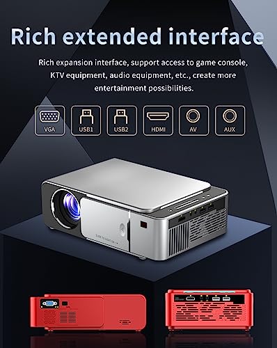 Vídeo Projetor, Projetor Portatil 4K HD 1080P Led 3500 Lumen Multimídia USB HDMI (T6)