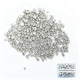 Zzcy 450 Piezas Diamantes de Imitación para Coser Brillantes para Coser Engaste de Metal Plata con 6 Agujeros Parte Posterior Plana para Manualidades, Joyas, Ropa (7 Tamaños)