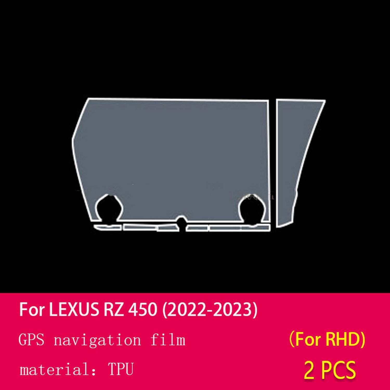 LAVIYE Car Protective Film Clear Car Transparent TPU self-Adhesive Protective Film Console Screen Film，for Lexus RZ 450 2022-2023