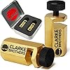 Clarke Brothers Stair Gauge – 2pcs Stair Tread Gauge for Conventional Framing Square or Carpentry Square – Heavy-Duty Brass Stair Gauge Set – Large Knob Size – Long Brass Body