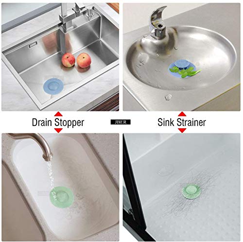 Image of KPNG Shower Drain Stopper - Silicone Bathtub Sink Stopper Hair Trap Hair Catcher Bathtub Drain Strainers Protectors Cover for Floor Laundry Kitchen and Bathroom (Pack of-1, Random)