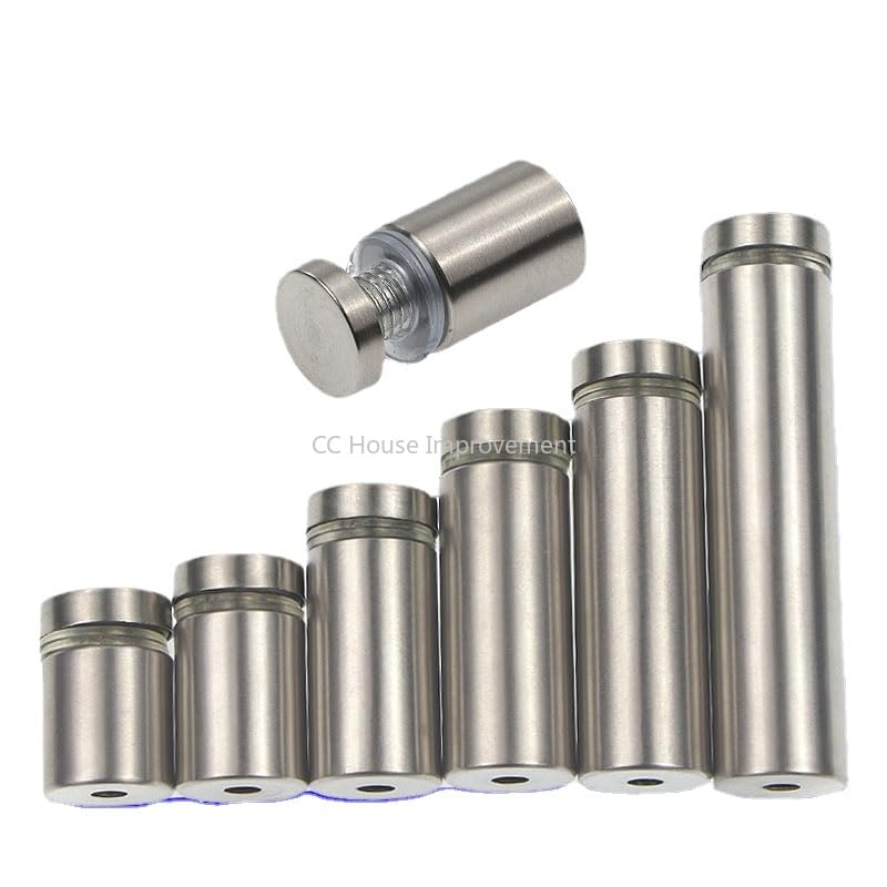 Generic 10PCS Glass Fasteners 19mm Stainless Steel Acrylic Advertisement Standoffs Pin Nails Billboard Fixing Screws Hardware - (Size: 19x120mm)