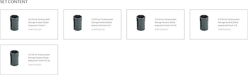 Miniatura 2 de Williams TSFS5005 - Juego de llaves de vaso Turbo de 5 piezas