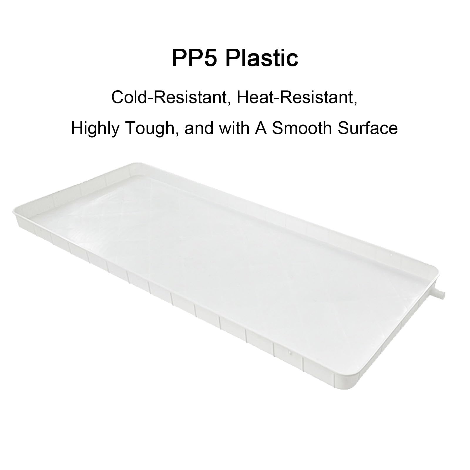 Bandeja Aire Acondicionado, Bandejas Plastico, con Drenaje, Plástico PP5, para Aire Acondicionado Interior y Exterior(92.5x45x3cm/36.4x17.7x1.2in)