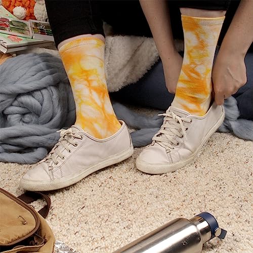 Image of BambooMN Women's Bamboo Athletic Tie Dye Crew Socks