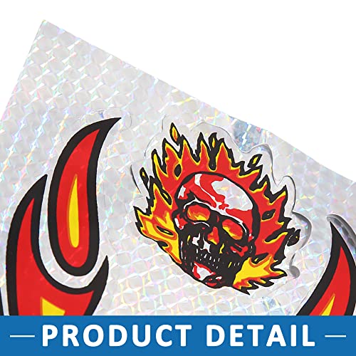 A ABSOPRO Male Teschio Fiamma Fuoco Stile Vinile