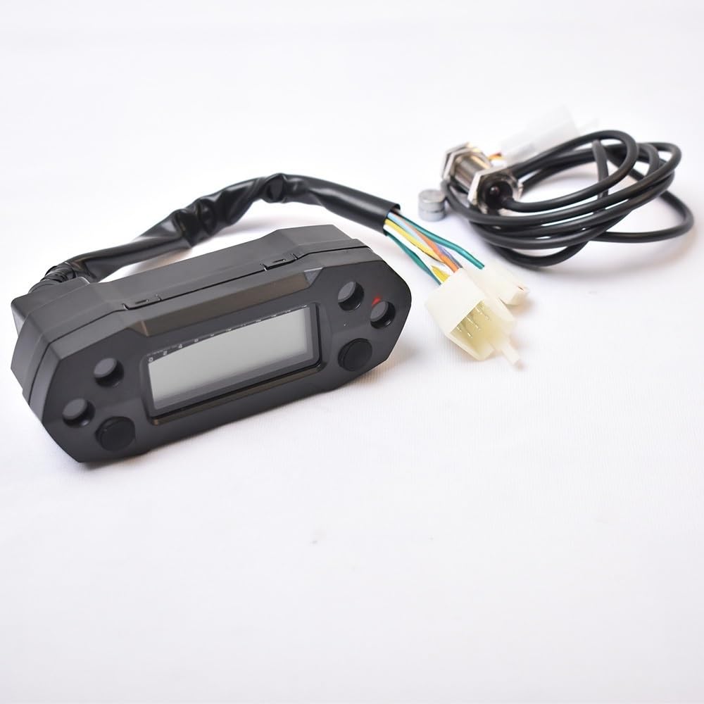 Contagiri per motocicletta Tachimetro Per Moto Digitale Modificato Regolabile Contachilometri 15x1000 Giri/min Contachilometri Per 2,4 Cilindri Indicatore Cambio Moto