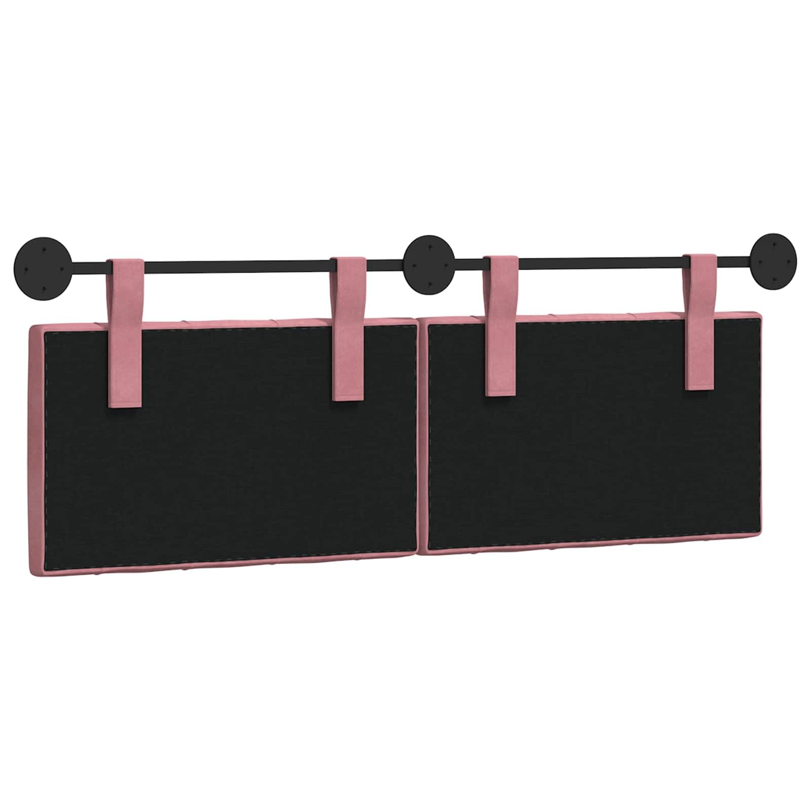 Cabecero colgante con luz LED de terciopelo rosa, panel tapizado, multiusos, para dormitorio, habitación de invitados, habitación juvenil, cama individual, diseño moderno