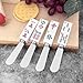 Wine Things Mahjong Tile Cheese Spreaders, Hand-Painted Resin Handles with Stainless Steel Blades for Spreading Cream Cheese, Butter, and Jam, Assorted Designs, Set of 4