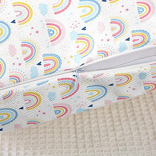 Erosebridal GHS2366XXY-KD_45X45X1 Girls Rainbow Pillow Cover 18X18, Sun And Stars Throw Pillow Cover For Kids Boys Children Cartoon Style Cloud Cushion Case Girly Soft Decorative Accent Pillow Case thumb #4