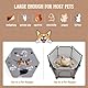 Sechseckige Wurfbox für besonders große Hunde Welpenbox mit Wurfunterlage für große und kleine Hunderassen Wurfzubehör für Hunde und Welpen Maße 122x65 cm