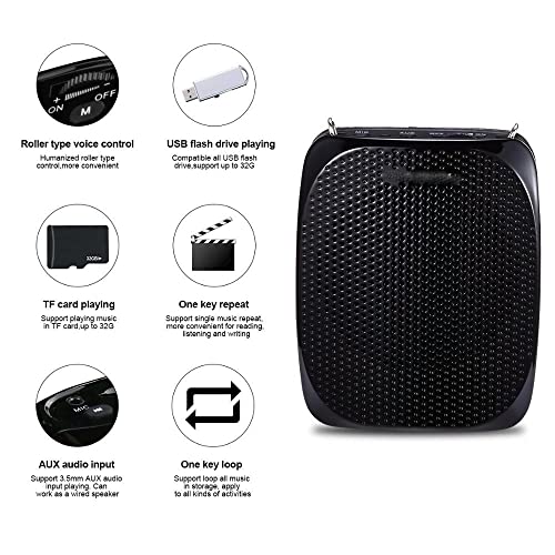 Mini altavoz con micrófono para profesores en excursiones y discursos 5