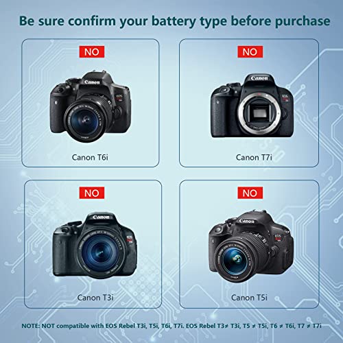 Artman Lp-E10 Battery And Usb Dual Battery Charger For Canon Eos Rebel T7 T6 T5 T3 T100, Kiss X50 Kiss X70 Eos 1100D/1200D/1300D/2000D Digital Cameras(2-Pack 1600Mah) #TOP2