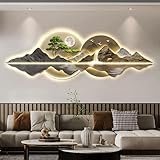 Escultura de pared 3D para decoración artística – Estilo chino tradicional moderno para colgar en la pared para decoración del hogar y la oficina