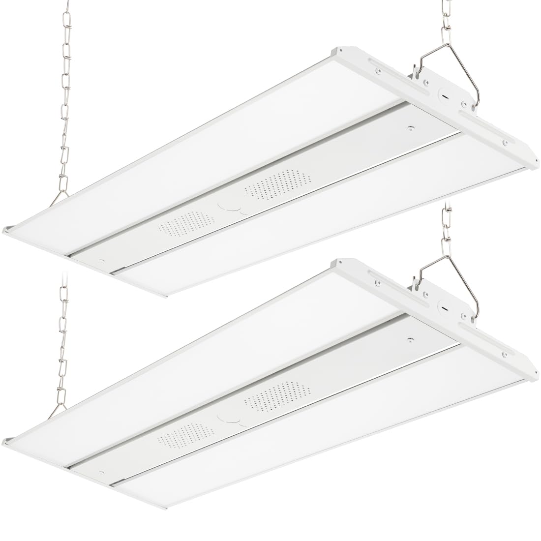 Xbuyee High Bay LED Shop Light 300W 42000 Lumens 5000K 100-277V Dimmable, 3FT Commercial Grade Linear Bay Lights for Warehouse Workshop Supermarket Stadium, Power Tunable 300W/220W/165W, ETL 2 Pack