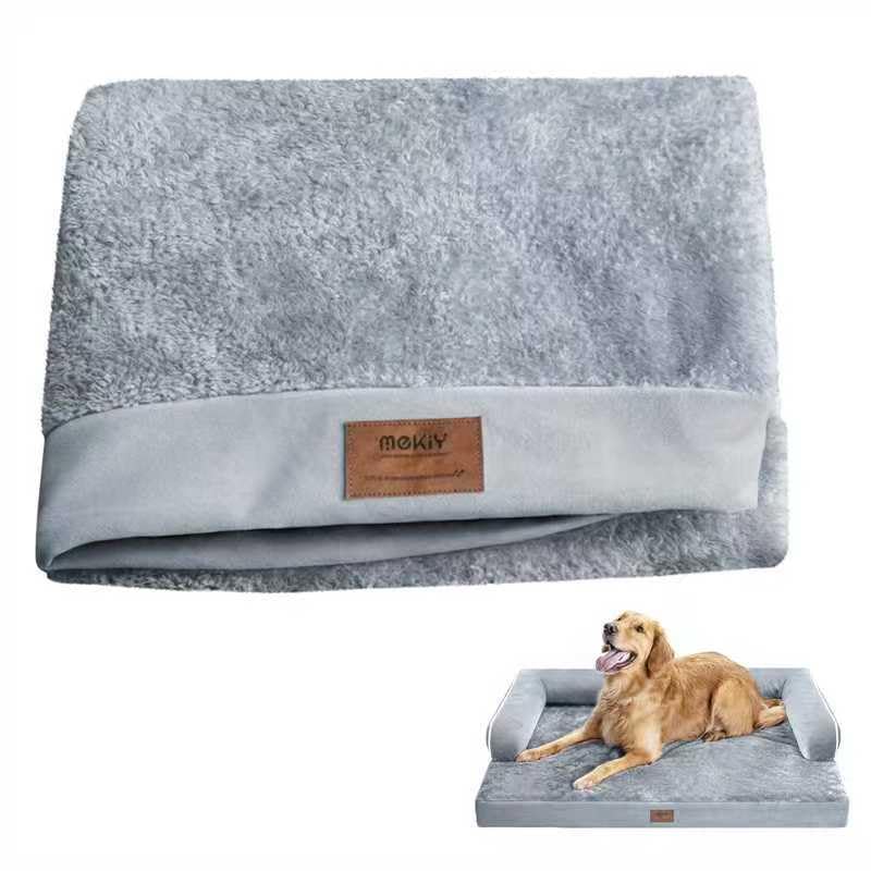 Large Dog Bed Cover Replacement Orthopedic Washable - Large Dog Bed Waterproof Removable Cover - Couch Sofa Cover Gray 36" x 27"