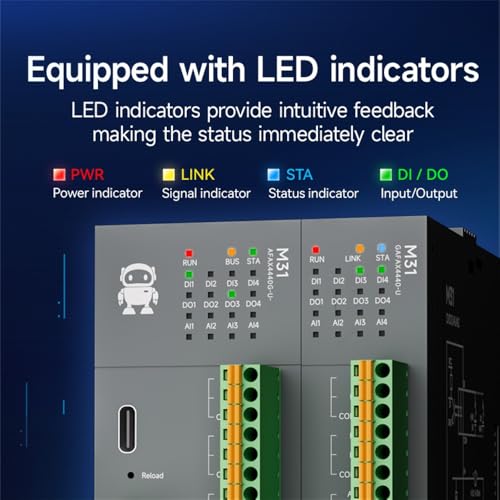 Módulo IO con Modbus RTU de alta velocidad, protocolo CANopen y distribución 4DI+4AI 4DO 6