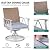 YITAHOME Outdoor Patio Dining Set 7-Piece 59.1" * 35.4" Outdoor Table and Chairs Patio Dining Furniture Sets for 6 with Swivel Patio Dining Chairs and Cushions Outdoor Dining Table Set